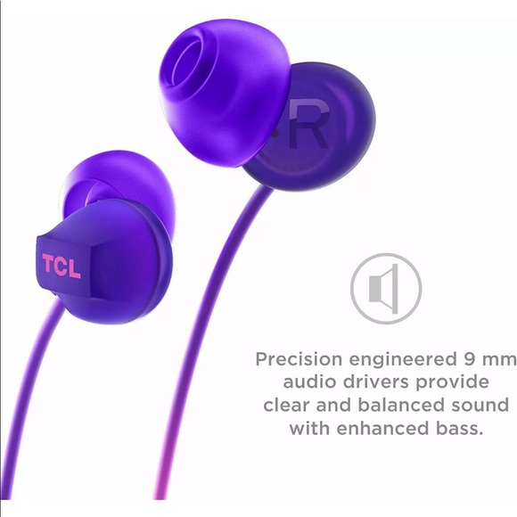 NWT TLC SOCL Sunrise Purple In-ear Headphones - Picture 9 of 13
